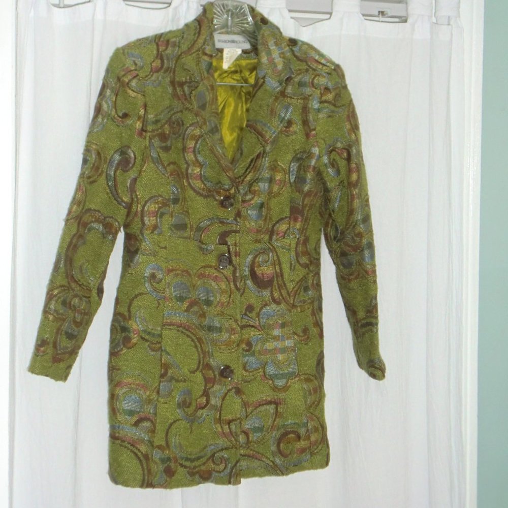 Vintage Sharon Young- Tweed Paisley Blazer(Small)